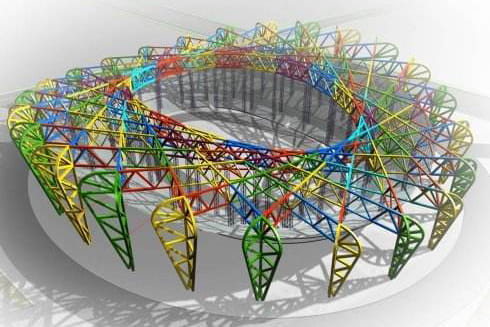 Construcción de revestimiento ignífugo de estructura de acero